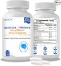 Magnesium L-Threonate, 2000mg Magnesium Supplement - Non-GMO, Gluten-Free, 120 Capsules