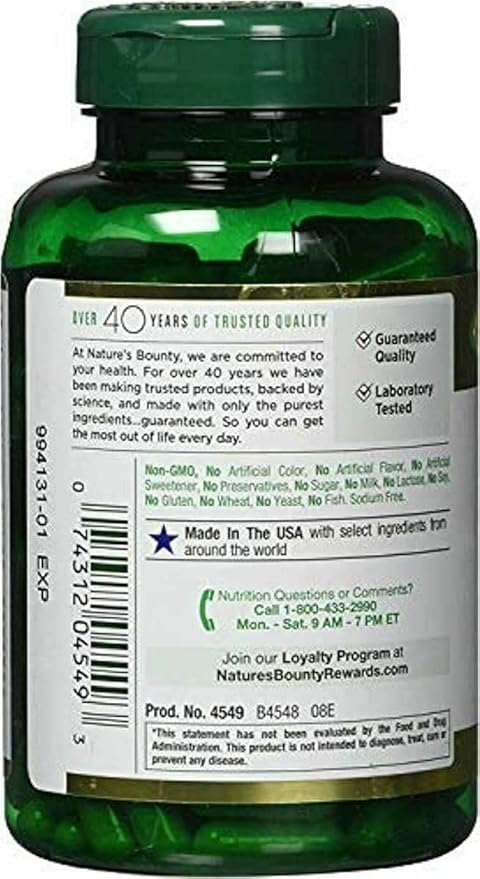 Nature's Bounty Milk Thistle 250 mg Capsules 200 ea (Pack of 3)