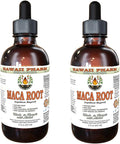Hawaii Pharm Maca Root Alcohol-Free Liquid Extract, Professional Grade, Small Batch Maca (Lepidium Meyenii) Whole Dried Plant Glycerite, 2x2 oz