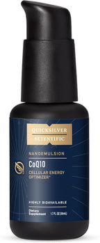 Quicksilver Scientific CoQ10 Nanoemulsion - Liposomal Coenzyme Q10 Cardiovascular Support & Cellular Energy Supplement - Fast Absorbing Liquid (1.7oz / 50ml)