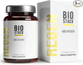 BIOSTACK NAD Regen - Advanced NAD+ Supplement with NAD3, Yüth Spermidine, Resveratrol, Niacinamide | NMNH Alternative | Anti Aging, Longevity & Cellular Health, Vitamin B3 Complex (180 Capsules)