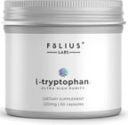 Clean Label L Tryptophan Supplement 220mg – Essential Amino Acid – Supports Restful Sleep and Relaxation – 60 Capsules