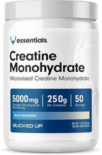 Bucked Up Blue Rasberry Creatine for Women and Men - Easy to Mix Vegetarian - Flavored Creatine Monohydrate Powder - Made in USA - 5G Per Serving - 50 Servings - 250 Grams Per Container