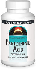 Source Naturals Pantothenic Acid 250 mg Vitamin B-5 Dietary Supplement - 250 Tablets