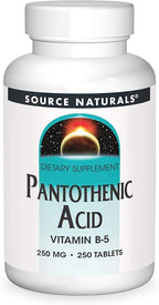 Source Naturals Pantothenic Acid 250 mg Vitamin B-5 Dietary Supplement - 250 Tablets