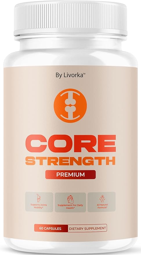 Core Strength - Official Core Strength Premium Capsules All Natural Ingredients Advanced Formula Daily Pills Overall Health & Wellness Support Vitamin Reviews, 60 Capsules for 1 Month