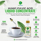LEAFSOURCE Humic Fulvic Acid Liquid 2oz Trace Minerals with Electrolytes Collagen Vitamins Superior Humic to Fulvic Ratio More Energy Gut Health Joint Health Immune Support Hydration 180 serv