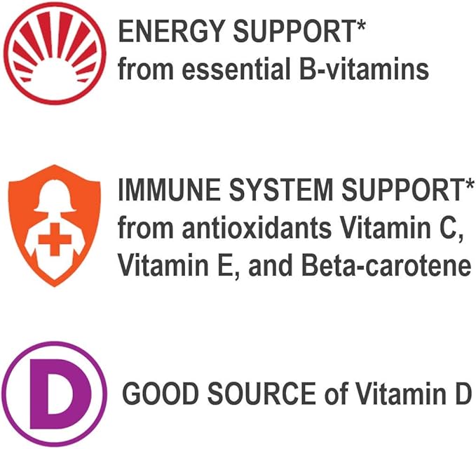 Geritol Multi-Vitamin Nutritional Support Tablets, Balance of 26 Essential Vitamins and Minerals, 100-Count Bottles (Pack of 2)