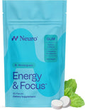 Neuro Energy & Focus Gum - 40mg Natural Caffeine Gum & Nootropic Energy Supplement with L-Theanine & B Vitamins - Sugar Free, Vegan - Wintergreen, 90ct