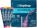 DripDrop Hydration Packets - Bold Variety Pack - Single Serve Electrolytes Powder Drink Mix - Watermelon, Berry, Lemon, Orange - Non-GMO, Gluten Free, Vegan - 32 Sticks
