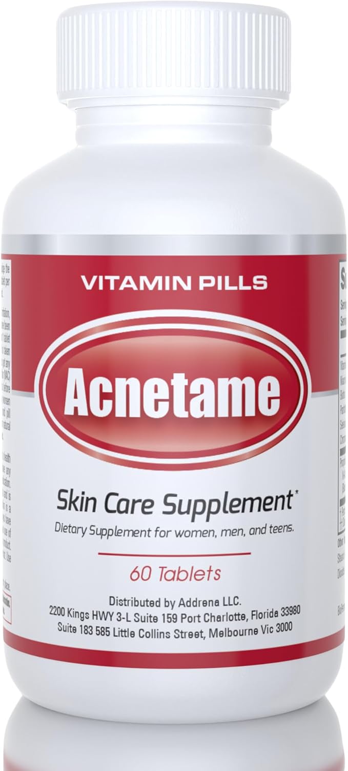 Acnetame Acne Pills 2 Pack 120 Pills- Vitamin Supplements for Acne Breakouts- Hormonal Pimple Tablets to Clear Oily Skin for Women, Men, Teens, and Adults