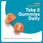 SmartyPants Teen Guy Plus Multi & Omegas Multivitamin Gummies with Omega 3 DHA/EPA, Vitamins D3, C, B12, B6, A, K, Zinc, Folate, Gluten Free, Clean Label, Pineapple Orange, 60 Gummies (30 Day Supply)