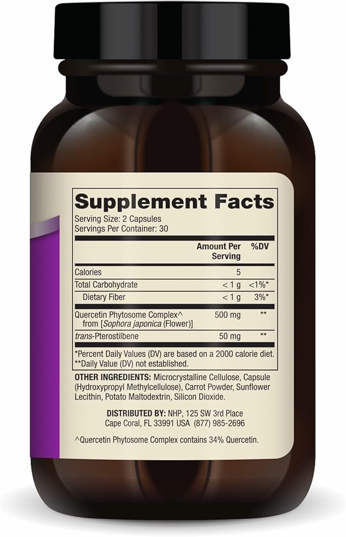Dr. Mercola Quercetin & Pterostilbene Advanced - Supports Respiratory & Immune Health - 500 mg Quercetin - High-Bioavailability Formula - Non-GMO, Gluten-Free & Soy Free - 60 Capsules (30 Servings)