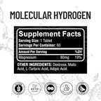 Molecular H2 Hydrogen - Promotes Healthy Aging, Cellular Energy, and Cognitive Function – Made with Elemental Magnesium. Free from GMOs, Gluten, and Soy