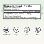 Vital Earth Minerals Super Strength Humic Minerals – Fulvic Acid Supplement with 70+ Trace Minerals, Electrolytes for Detox & Digestion, 32 Oz + 1 Oz Cup