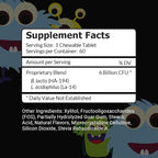 Intelligent Labs Kids/Children Probiotics 6 Billion CFU with Prebiotics, PHGG & FOS, Once-Daily Chewable, Great Taste, 10x Effectiveness, 60-Day Supply, Third-Party Verified