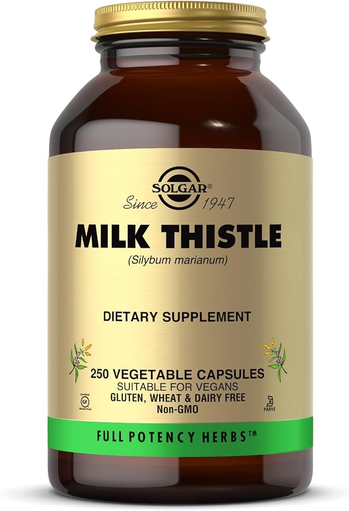 Solgar - Milk Thistle (Silybum Marianum, 100 mg, 250 veggie caps