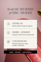 Happy Aging Liquid NAD+ Resveratrol Supplement, NMN Alternative, Liposomal Nicotinamide Riboside & Antioxidants for Energy Support, Brain Health, Firm Skin, Twice Weekly Use, 60 Shots