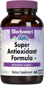 Bluebonnet Super Antioxidant Formula Vegetarian Capsules, 60 Count, White