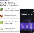 Pure Patch Sleep Patch – Plant-Based Vegan Topical Patch – Magnesium Glycinate – GABA – L-Theanine – Apigenin – Non-Ingestible – Water-Resistant – Gentle on Skin – Gluten Free – Made in USA –30Patches