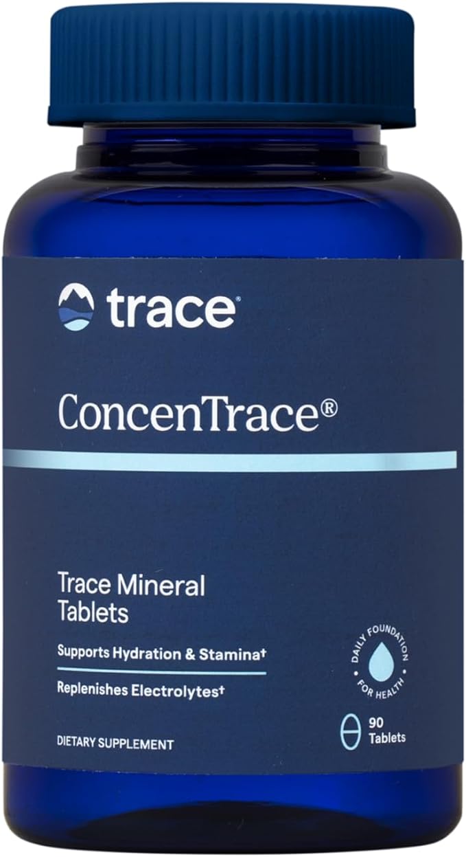 Trace Minerals ConcenTrace Trace Minerals Tablets - Daily Supplement for Overall Wellness - Natural Energy, Bone Strength, Healthy Connective Tissue & Immune System Support - 90 Count (30 Servings)