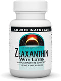 Source Naturals Zeaxanthin with Lutein, Antioxidant Eye Support* - 10 mg - 30 Capsules