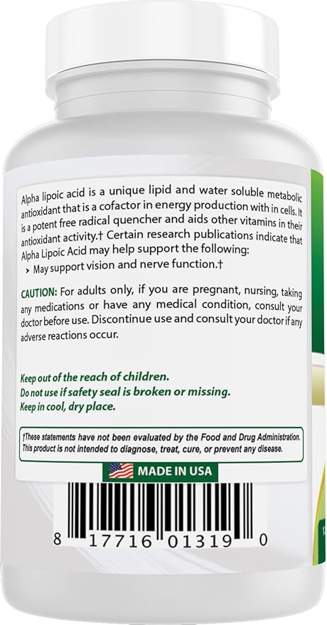 Best Naturals Alpha Lipoic Acid 200 Mg 120 Capsules (120 Count (Pack of 2))