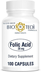 Bio-Tech Pharmacal Folic Acid (20mg, 100 Count)