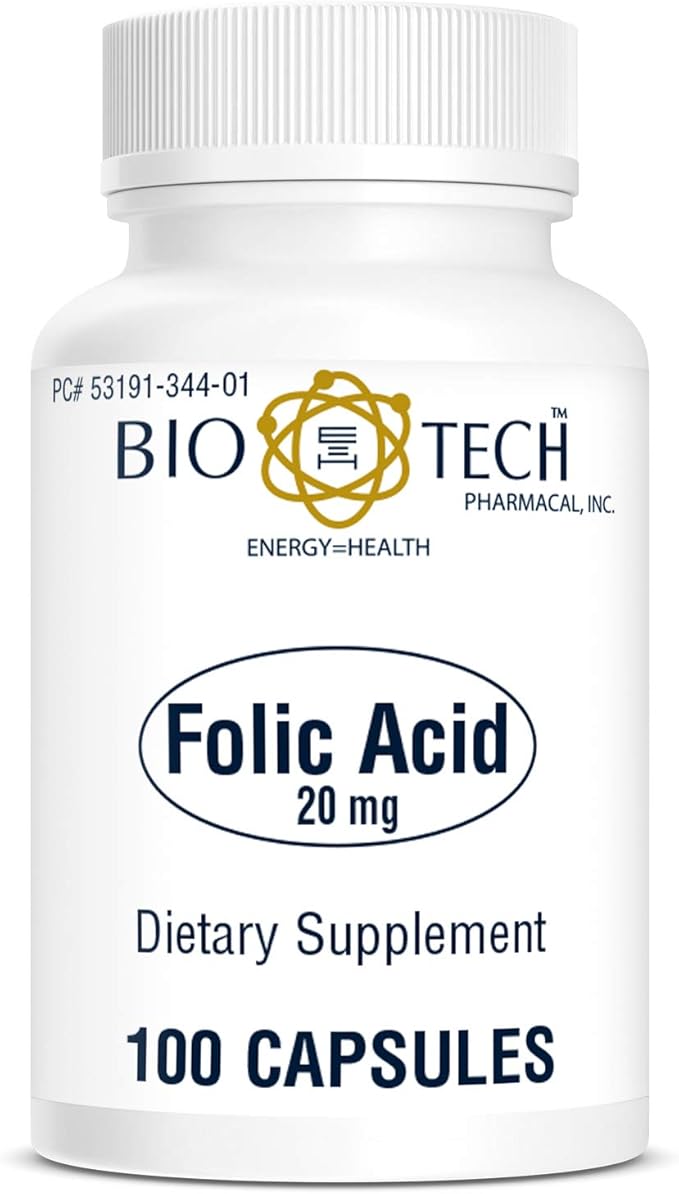 Bio-Tech Pharmacal Folic Acid (20mg, 100 Count)