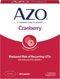 AZO Cranberry Pills for Urinary Tract Health for Women and Men, Adult Cranberry Supplement, Sugar-free, Non-GMO, 50 Caplets