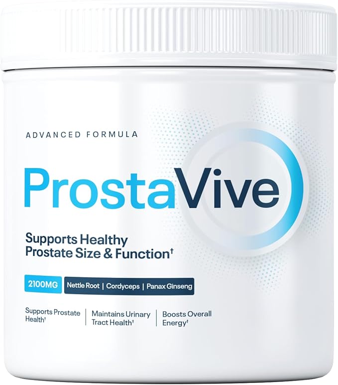 ProstaVive Advanced Prostate Support Formula - Complete Urinary & Bladder Health Supplement - Helps Promote Strong Flow & Emptying - Natural Powder - Gluten Free, Non-GMO