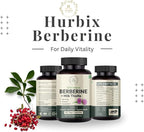 Hurbix Berberine - 1300 mg | 5 in 1 Enhanced Formula with Milk Thistle, Turmeric & Cinnamon | Premium High-Potency Formula | 60 Capsules