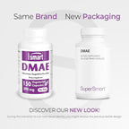 Supersmart - DMAE Supplement 390mg per Day (Dimethylaminoethanol) - from DMAE Bitartrate - Choline Production | Non-GMO & Gluten Free - 150 Vegetarian Capsules