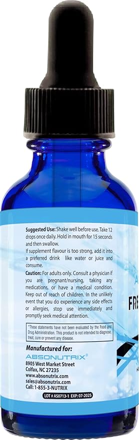 Absonutrix French Maritime Pine Bark Extract 590 mg, 4 Fl Oz Drops - 200 Servings, Bioavailability, Easy-to-Consume, Cruelty-Free, Vegetarian, Third-Party Tested, Non-GMO, Made in USA