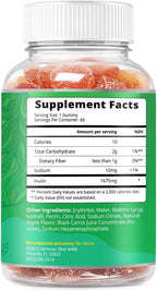 BeLive Fiber Gummies - Sugar Free Prebiotic Digestive Health and Regularity Supplement - Chicory Root & Inulin - for Adults and Kids - Apple Flavor - 60 Count