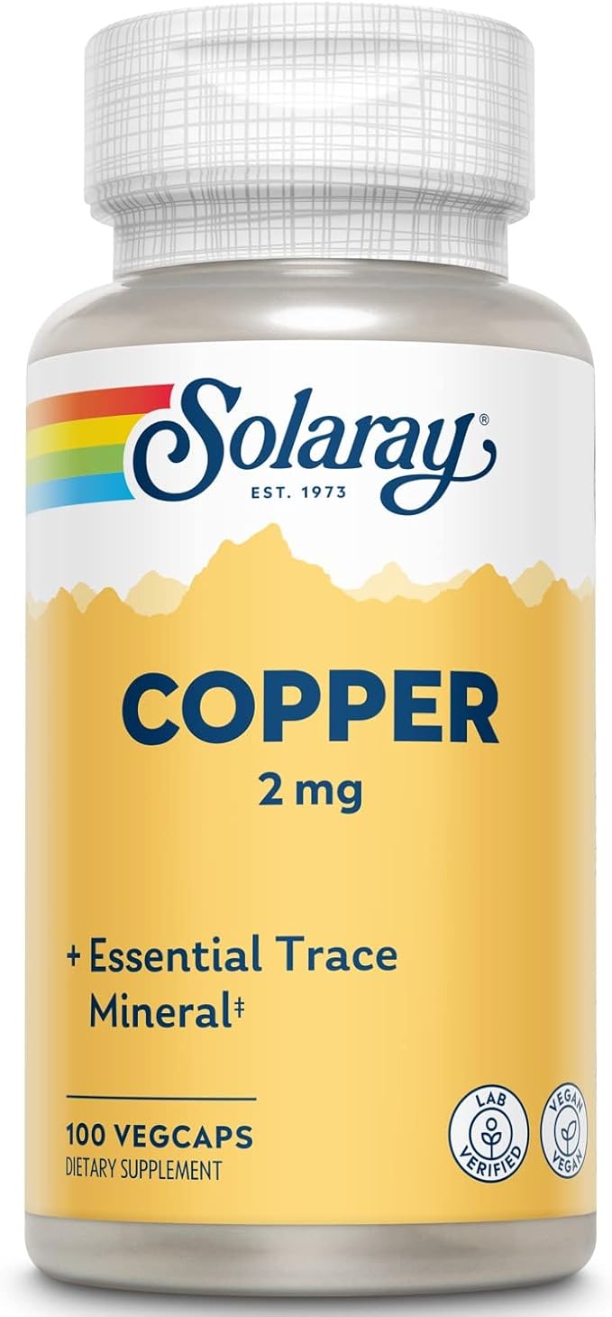 Solaray, (3 Pack) Copper, 2 mg, 100 VegCaps