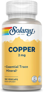 Solaray, (3 Pack) Copper, 2 mg, 100 VegCaps