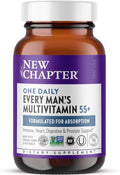 New Chapter Men’s Multivitamin 55+, Extra B6 & B12, D3, Astaxanthin, Vitamin C & Zinc, Immune, Heart, Cellular Energy, and Brain Health, Gentle on The Stomach, One Daily, Non-GMO, 96 Tablets