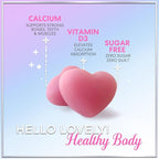 Calcium Gummies with Vitamin D3 10 mcg per Serving - Sugar Free Calcium Supplements for Bone Strength, Teeth & Immune Health Support - Natural Chews, Berry Flavored & High Absorption - 60 Gummies