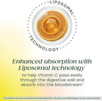 MegaFood Liposomal Vitamin C 1000mg Per Serving - Collagen Production & Immune Support Supplement - High Potency Formula - Superior Absorption & Gentle On Stomach - 120 Vitamin C Capsules, 60 Servings