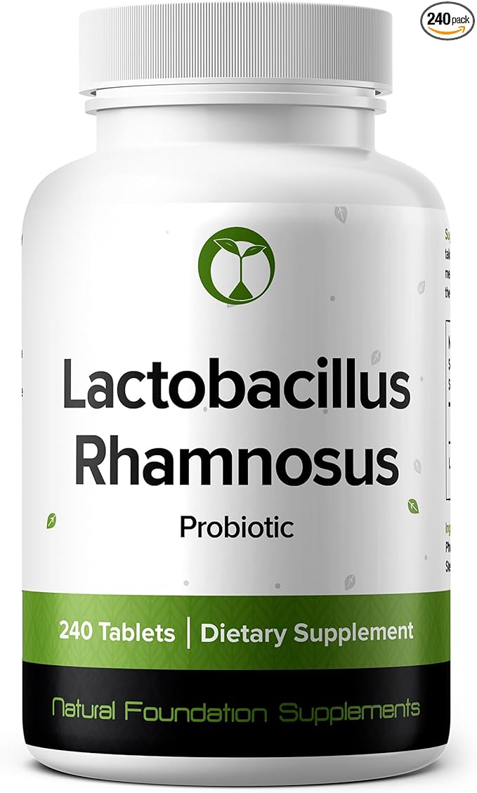 Lactobacillus Rhamnosus Probiotic 240 Tablets (4 Month Supply) – Researched Strain LRa05 – 3 Billion CFU – Digestive Health & Microbiome Support – GMP Certified (240, Lactobacillus Rhamnosus)