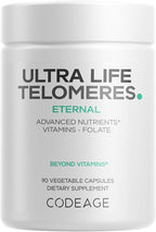 Codeage Ultra Life Telomeres Supplement - 5 MTHF Folate Vitamin B9, Vitamin B12 Methylcobalamin, Vitamin D3, L-Theanine, Ashwagandha - 3-Month Supply - DNA, Methylation Cycle - Non-GMO - 90 Capsules