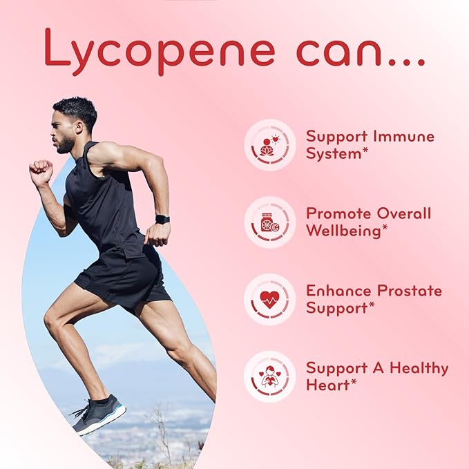 Tomato Based Lycopene Supplement - Extra Strength Lycopene 50mg Non-GMO Super Potent Antioxidant and Carotenoid Heart and Prostate Health Supplement for Men - Made in a cGMP US Lab (Lycopene)