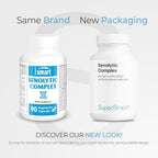 Supersmart Senolytic Complex (Advanced Formula) - with Fisetin, Quercetin, Bromelain - Patented Ingredients - Senolytic Supplement | Non-GMO & Gluten Free - 90 Vegetarian Capsules