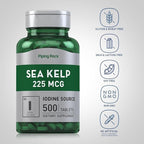 Piping Rock Sea Kelp Iodine Supplement | 225 mcg | 500 Tablets | Non-GMO, Gluten Free