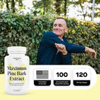 Maximum Pine Bark Extract 100 mg per Serving| Maritime Pine Bark Supplement for Natural Health Support (120 Capsules)