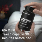 Apigenin with L-Theanine for Better Sleep | Premium Sleep Support, Relaxation, & Sleep Quality Aid | Non-Drowsy, Melatonin Free | 60 Capsules
