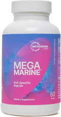 Microbiome Labs MegaMarine Omega 3 Fish Oil Supplements - Gut-Specific EPA DHA Omega 3 Supplement with DPA for Gut Health - Support Immune & Gut Barrier Function (60 Softgels)