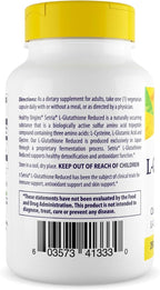 Healthy Origins L-Glutathione 250 mg (Setria, Non-GMO, Gluten Free, Antioxidant, Immune Support, Skin Support), 60 Veggie Caps