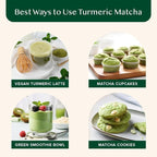 VAHDAM,Turmeric Matcha Green Tea Powder (25 Cups/1.76oz) With Curcumin - Pure Japanese Matcha Powder With Indian Turmeric Powder | Delicious Matcha Latte